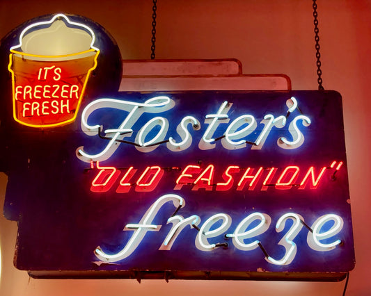 Fosters Freeze, Vintage Neon Sign, Cleveland, USA