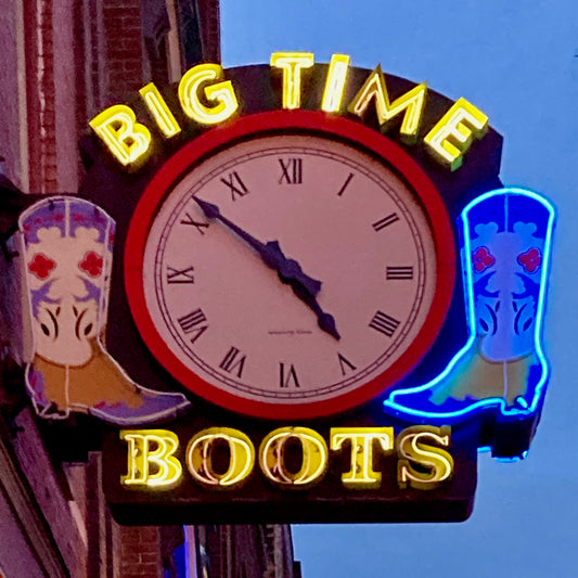 Big Time Boots Vintage Neon Sign, Nashville, USA