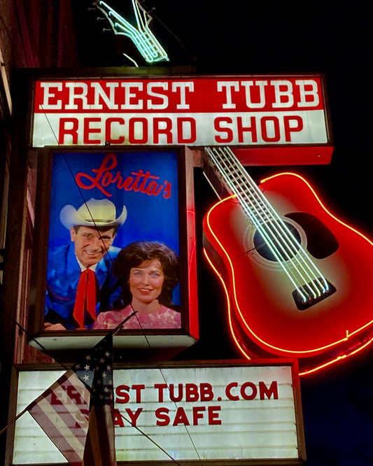 Ernest Tubb Record Shop Vintage Neon Sign, Nashville, USA