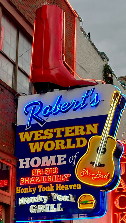 Robert's Western World Vintage Neon Sign, Nashville, USA