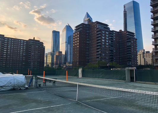Rooftop Courts at Sunset at the former Midtown Tennis Club, NYC