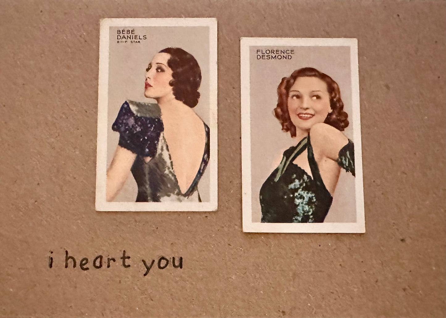 Handmade "Vintage Cigarette Card" Greeting Cards (Actors)