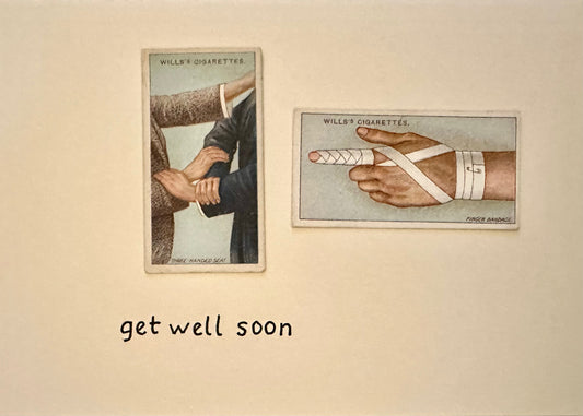 Handmade "Vintage Cigarette Card" Greeting Cards (First Aid + Home Maintenance)