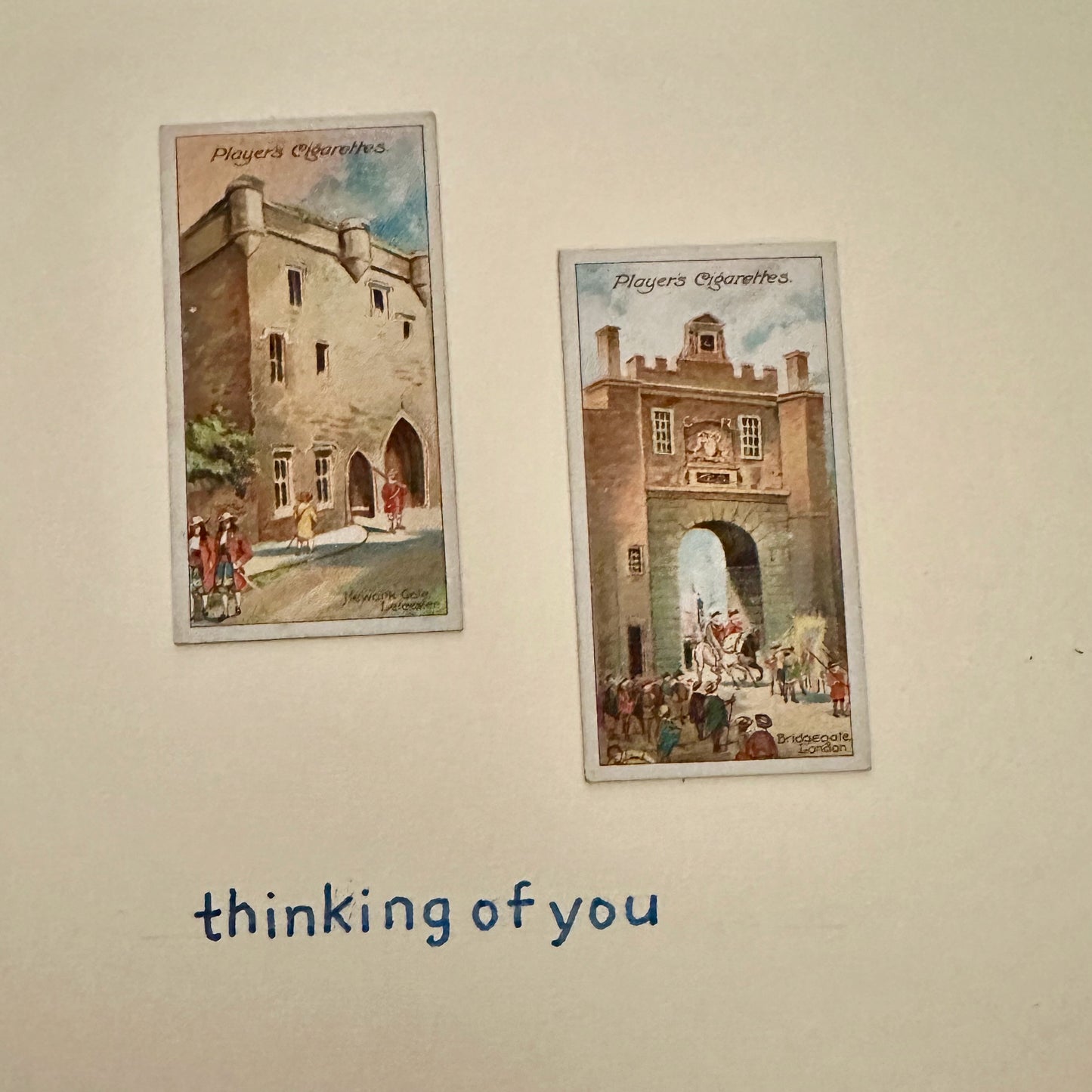 Handmade "Vintage Cigarette Card" Greeting Cards (English Locales)
